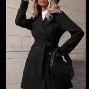 Double Breasted Belted Overcoat